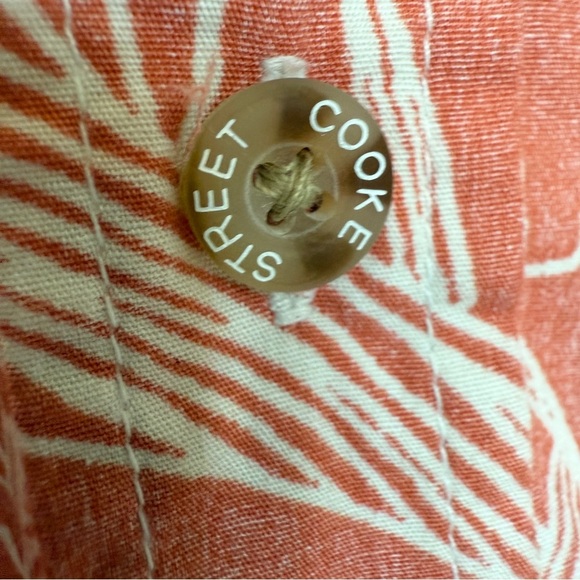 Cooke Street Men's L Coral & Ivory Hawaiian Shirt Short Sleeve Button-Up Casual - Picture 7 of 11